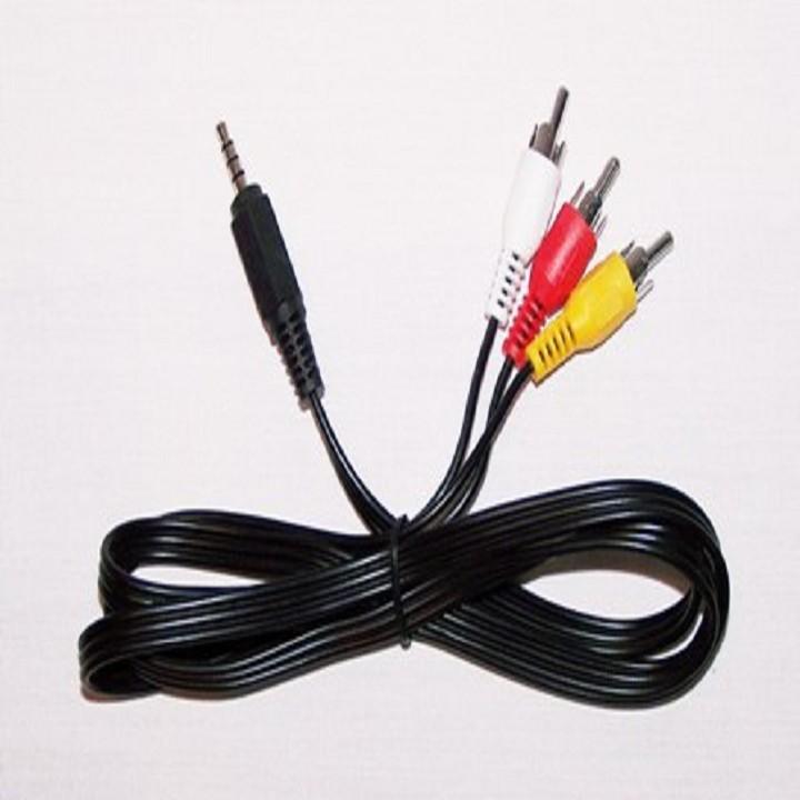 Dây 1 đầu av mini 3,5 ra 3 đầu av đực
