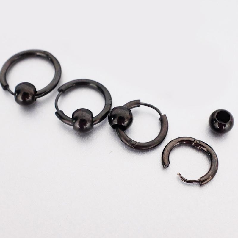 [FREESHIP MAX 15K][HCM]Bộ 2 bông tai Hàn Quốc 14mm BT266 (Màu Đen)