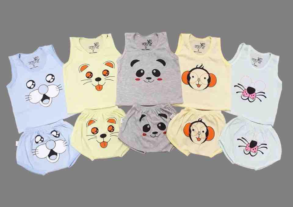 Sét 5 bộ chip mặt méo bé trai -bé gái cater-Sz 2:6-8kg
