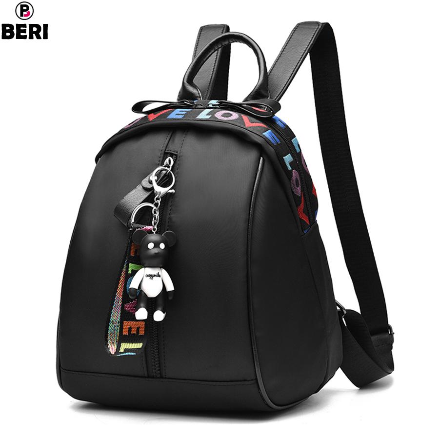 Ba lô nữ khóa gấu BERI đen - BALO012