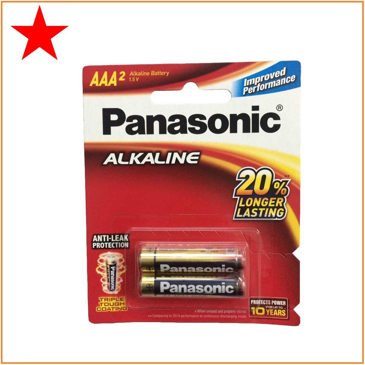 Combo 5 vỉ pin AAA Panasonic Alkaline (1 vỉ 2 viên)