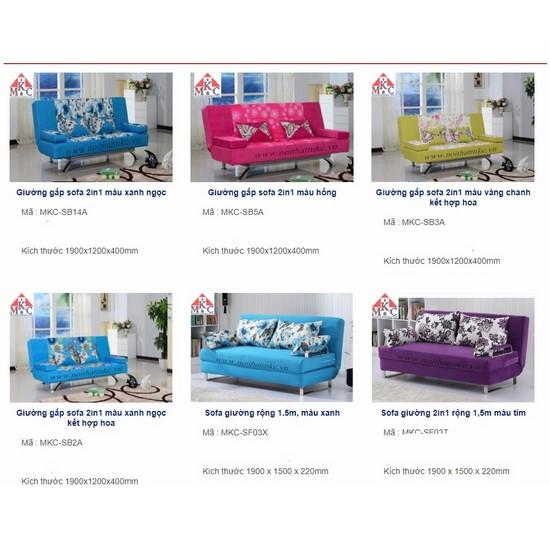 Giường gấp sofa 2in1 màu nâu