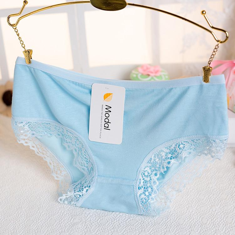 Bộ 10 quần lót cotton pha ren MODAL có size lớn