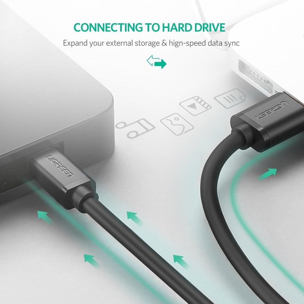 Cáp Mini USB to USB 2.0 mạ vàng dài 0,5m Ugreen 10354