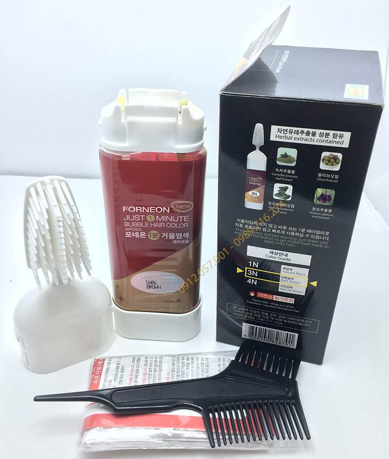 Lược nhuộm tóc thông minh nhập khẩu Hàn Quốc FORNEON( Nâu trầm-3N)