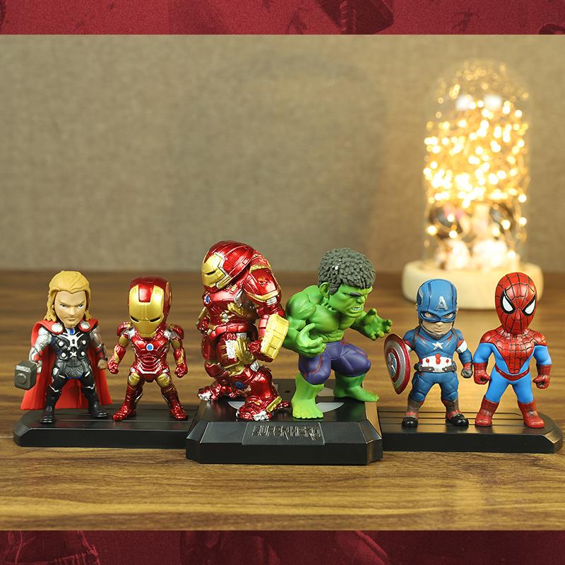 Mô Hình Nhân Vật Biệt Đội Siêu Anh Hùng Avenger Marvel 9cm Bộ 6 Siêu Anh Hùng Giải Cứu Thế...