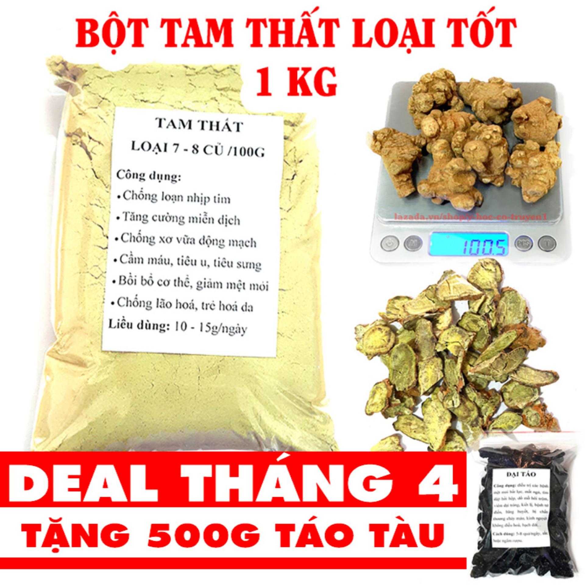Bột Tam Thất 1 Kg (Loại tốt 7-8 củ/100g - Không pha trộn)