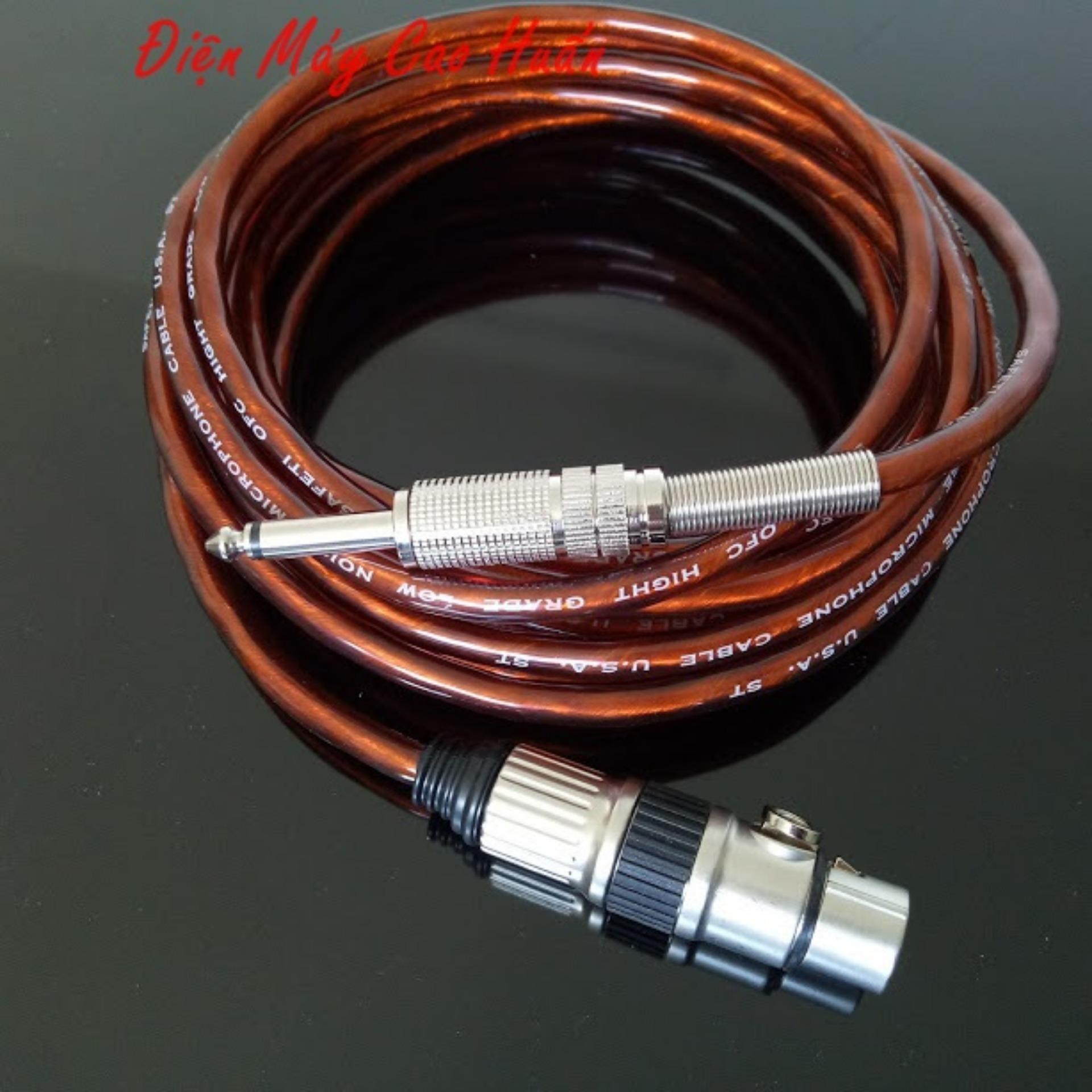 Dây micro - Dây Jack canon cái 6ly 3m lõi đồng