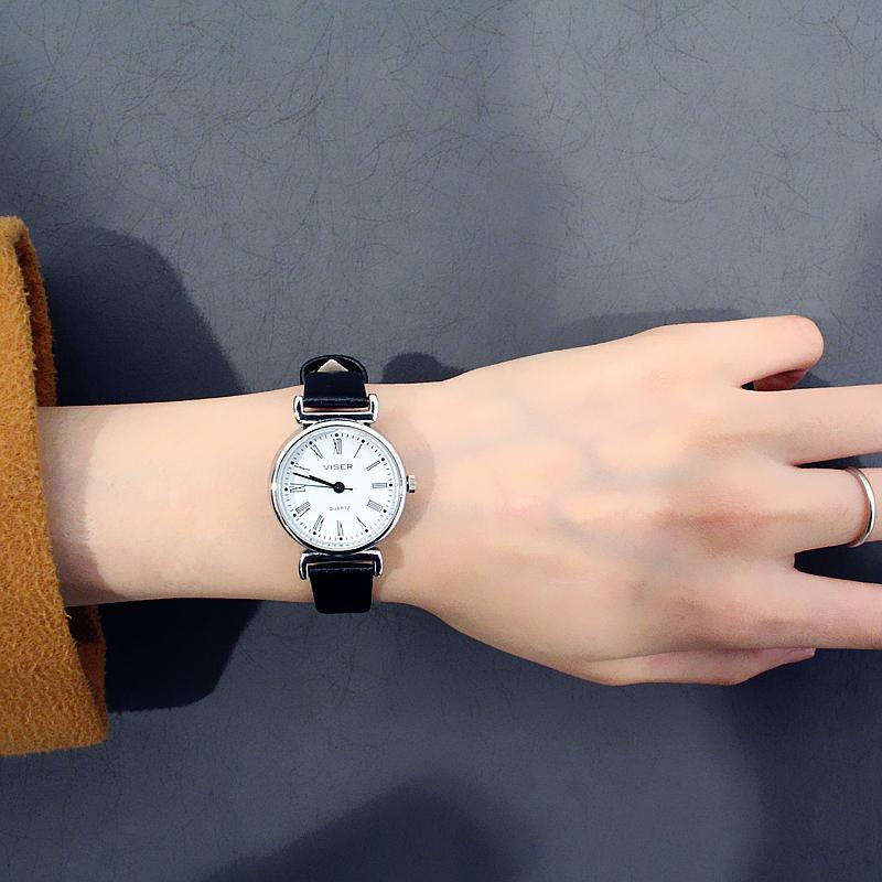 (Extra gift 1 tablets battery worth 20K) đồng watch women Roman number face simple and elegant