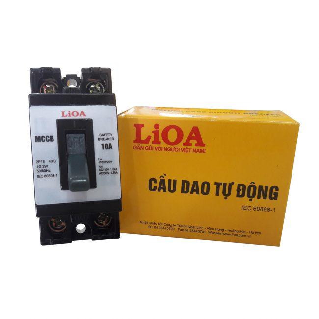 Cầu dao tự động APTOMAT 10A 2 cực 1 tiếp điểm LIOA MCCB2P1E