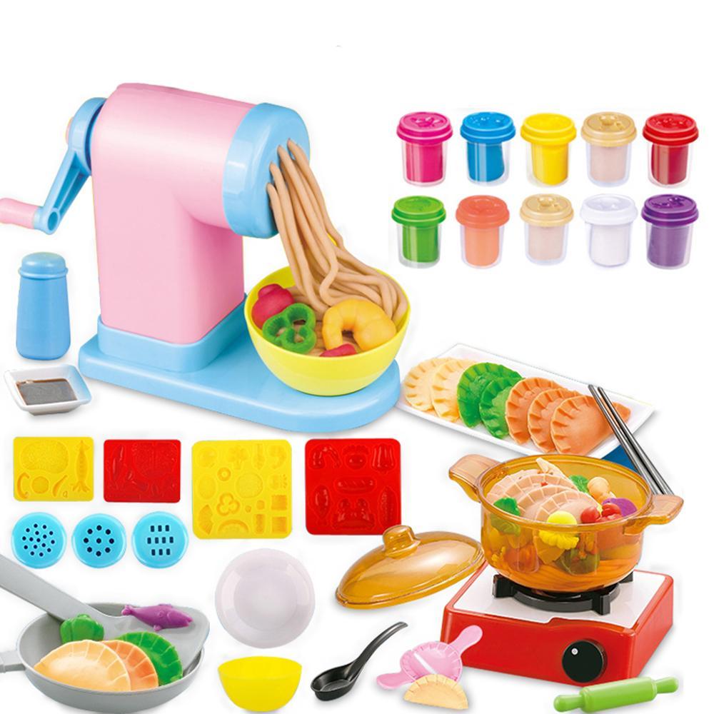 Đồ chơi  Bộ đất nặn Máy làm Bún, làm mỳ: đã gồm 5 hộp đất nặn - MS