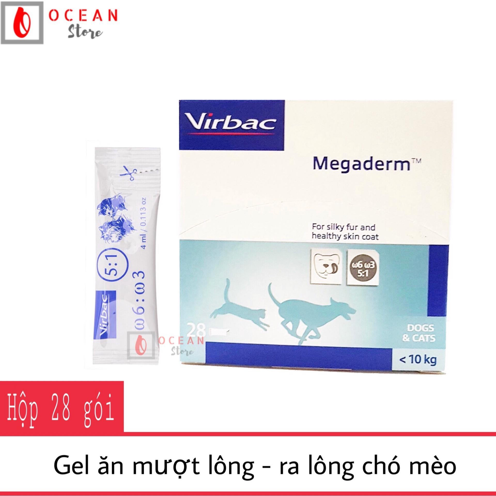 Gel ăn mượt lông, ra lông chó mèo - Virbac Megaderm 1 Hộp