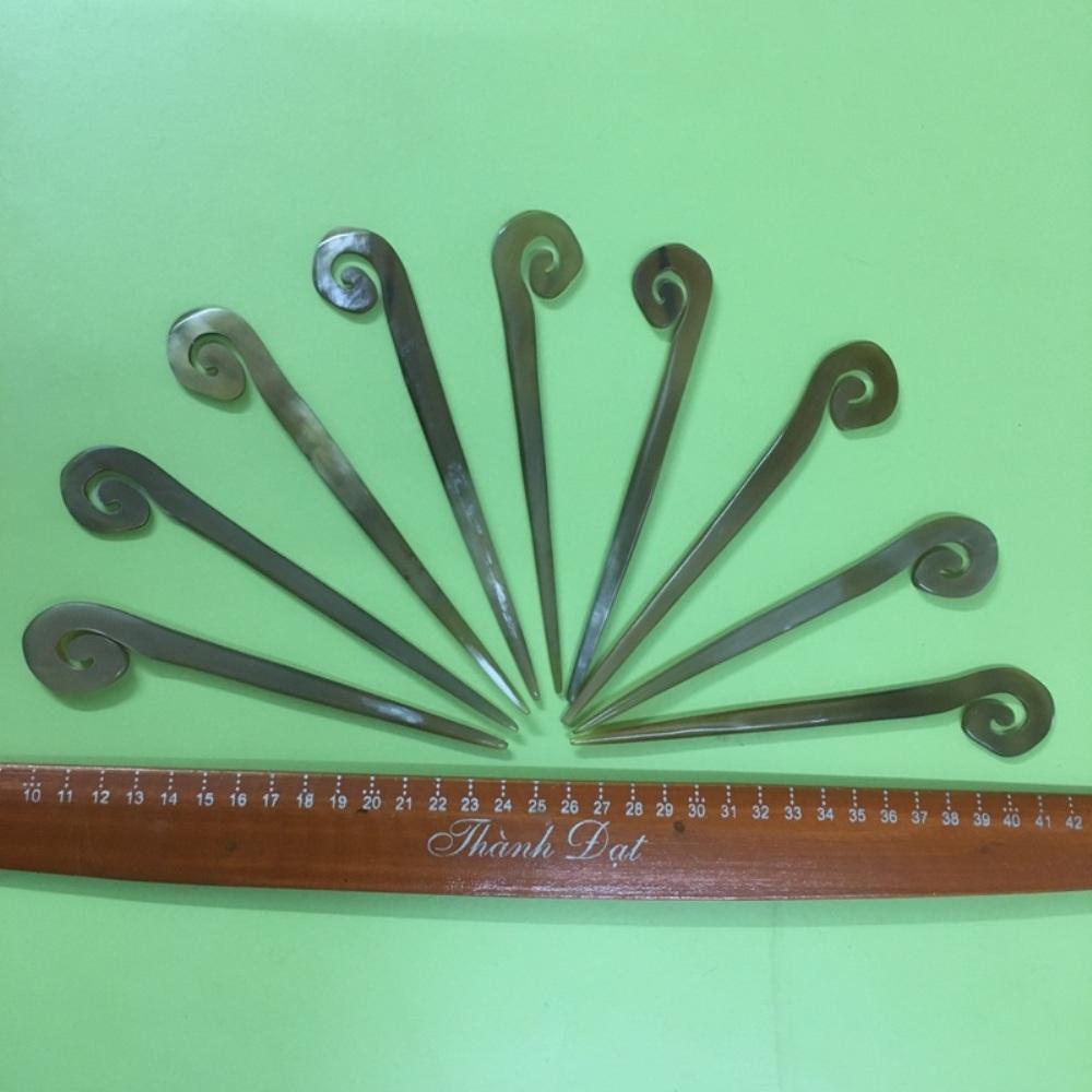 Trâm cài tóc cổ trang (TS25 sừng trâu cao cấp mầm cây dương xỉ)