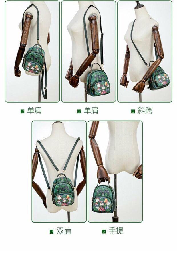 Balo rừng xanh mini đeo được nhiều kiểu da phong cách