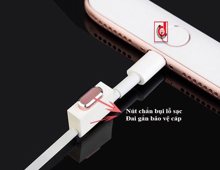 Bộ bảo vệ camera + phím home + vệ sinh chân sạc cho iPhone 7 Plus