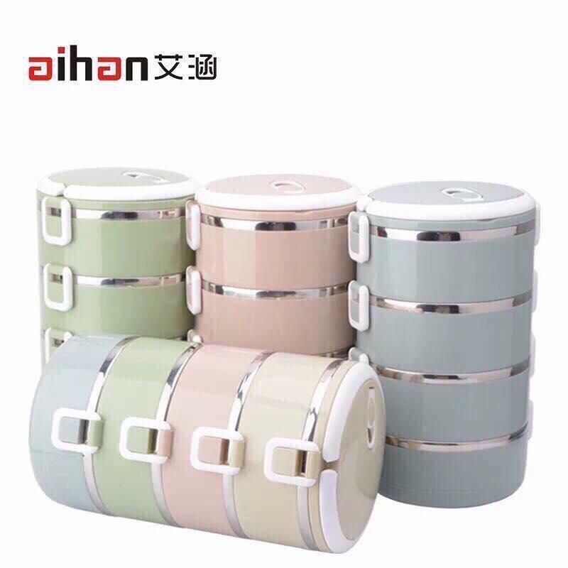 Cặp lồng đựng cơm 3 tầng giữ nhiệt lúa mạch