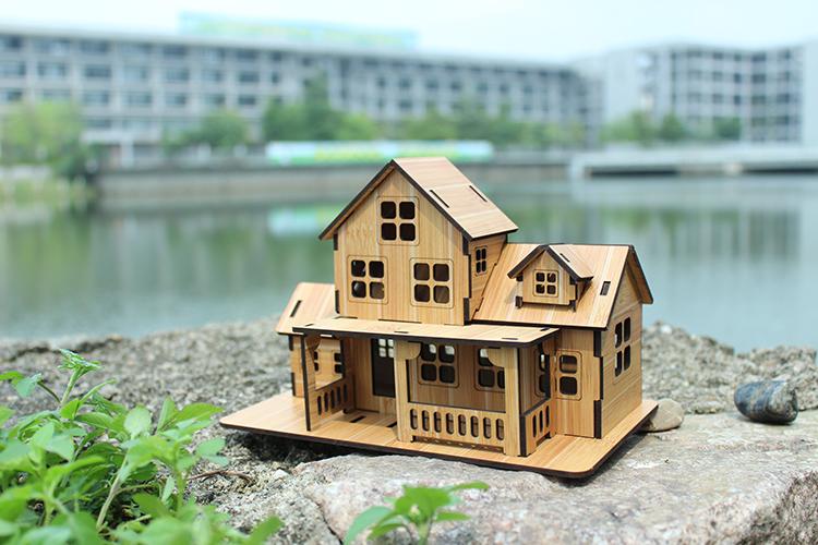Đồ chơi lắp ráp gỗ 3D Mô hình Nhà Warm House