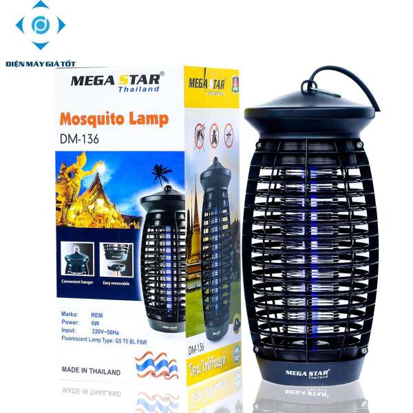 Đèn bắt muỗi Thái Lan Mega Star DM136 (Đen)