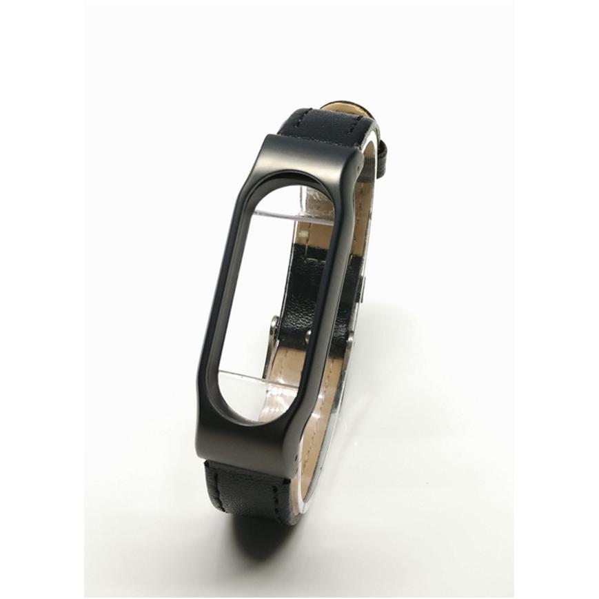 Dây đeo da Mijobs thay thế dành cho Xiaomi Miband 2 (Màu Nâu)