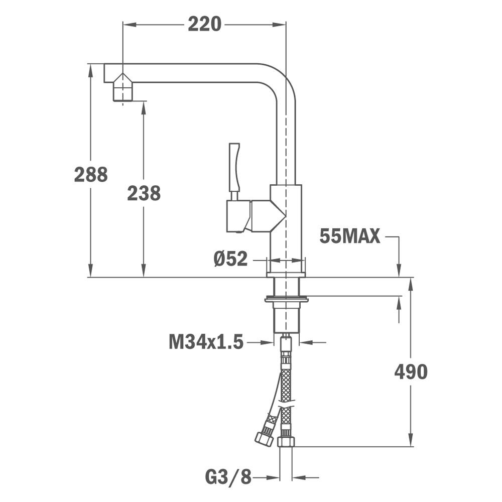 Vòi bếp cao cấp INX 914