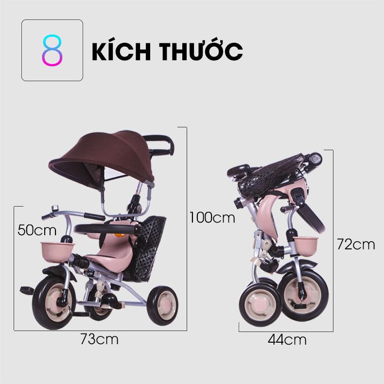 Xe đạp trẻ em 3 bánh gấp gọn cao cấp Edgar