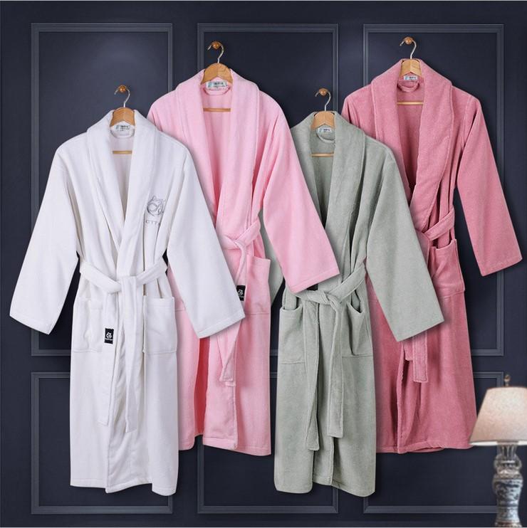Bathrobes Men And Women Couples Japanese Style Bathrobe Sexy Kimono Cute Children Pure Cotton Toweling Hotel Thick Autumn And Winter