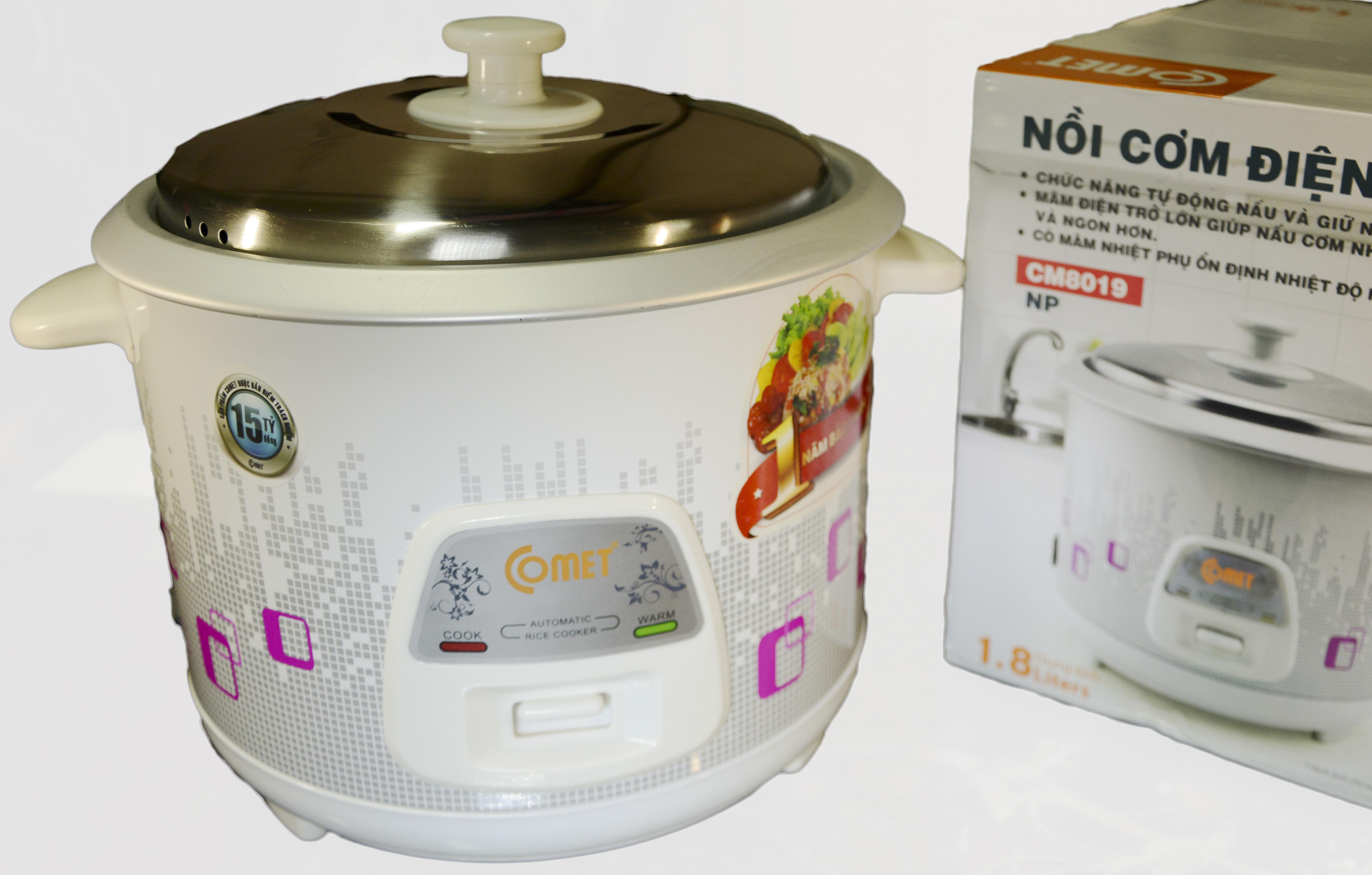 [HCM]Nồi cơm điện nắp rời Comet CM8019 18 Lít
