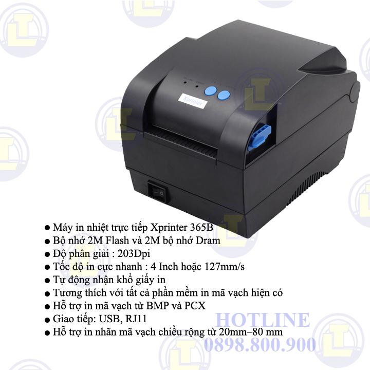 Máy in mã vạch XPrinter-365B