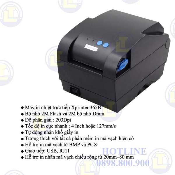 Máy in mã vạch XPrinter-365B