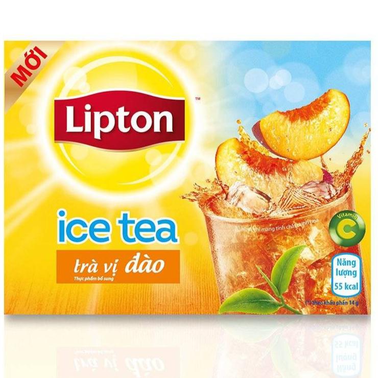 Combo 3 hộp trà ice tea vị đào hộp 224g