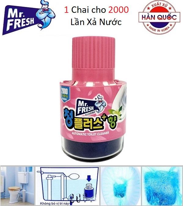 Chai thả bồn cầu làm sạch diệt khuẩn và làm thơm Mr.Fresh (Hương Hoa Ly) BH350