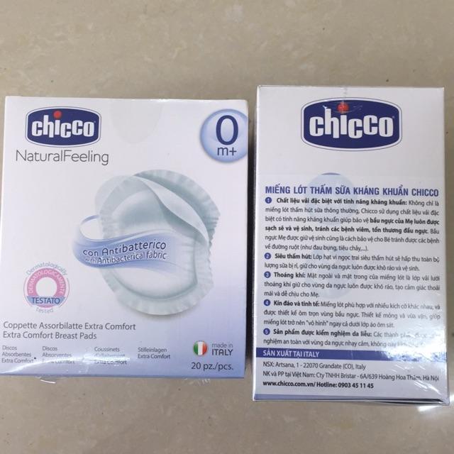 Miếng Lót Thấm Sữa Chicco Kháng Khuẩn ( hộp 20 chiếc )