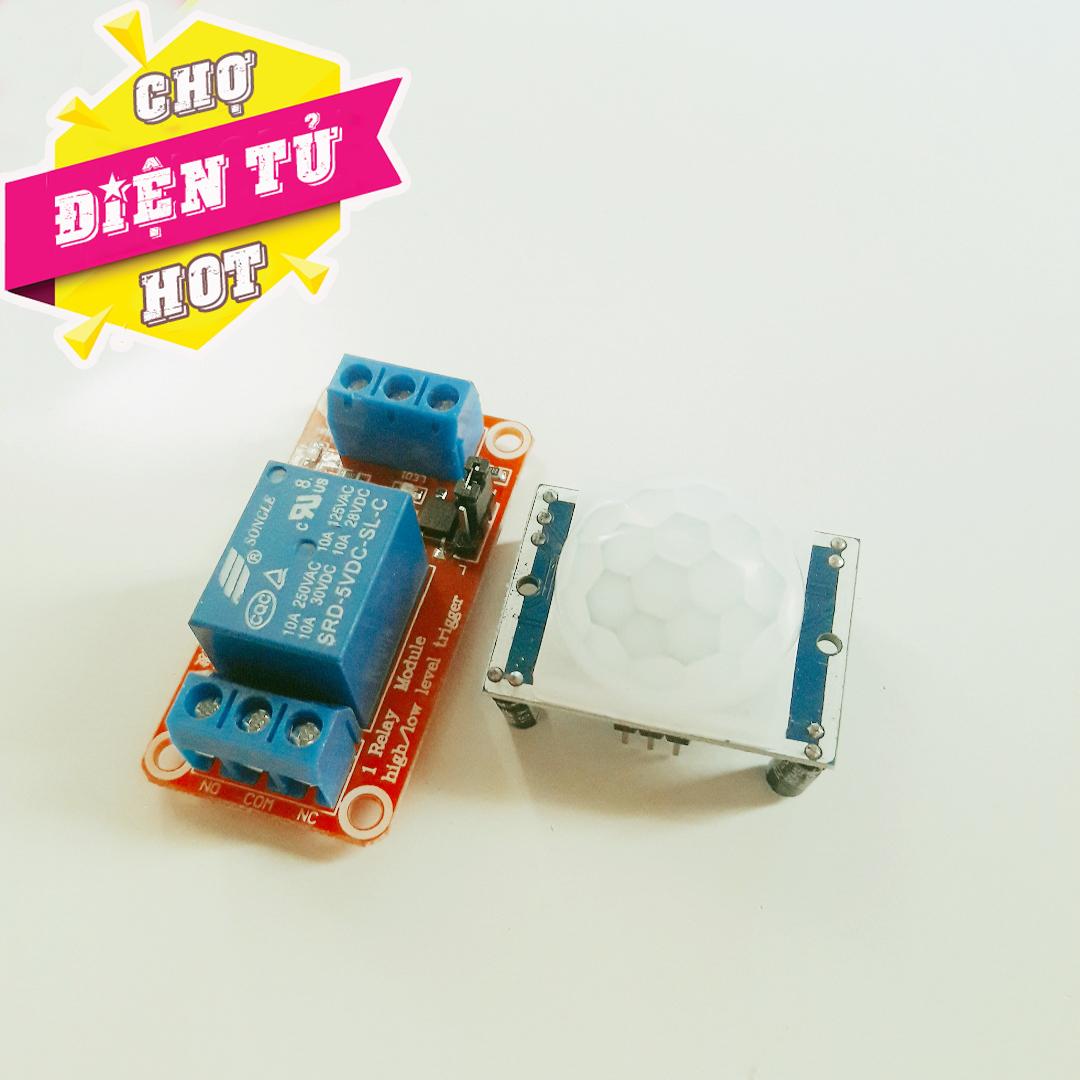 Module Relay 5V/10A 1 kênh + Module Cảm Biến