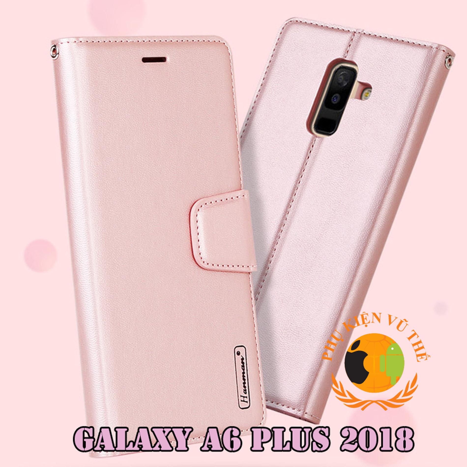 Bao Da Kèm Ví 2 in 1 Samsung Galaxy A6 Plus 2018 Hanman
