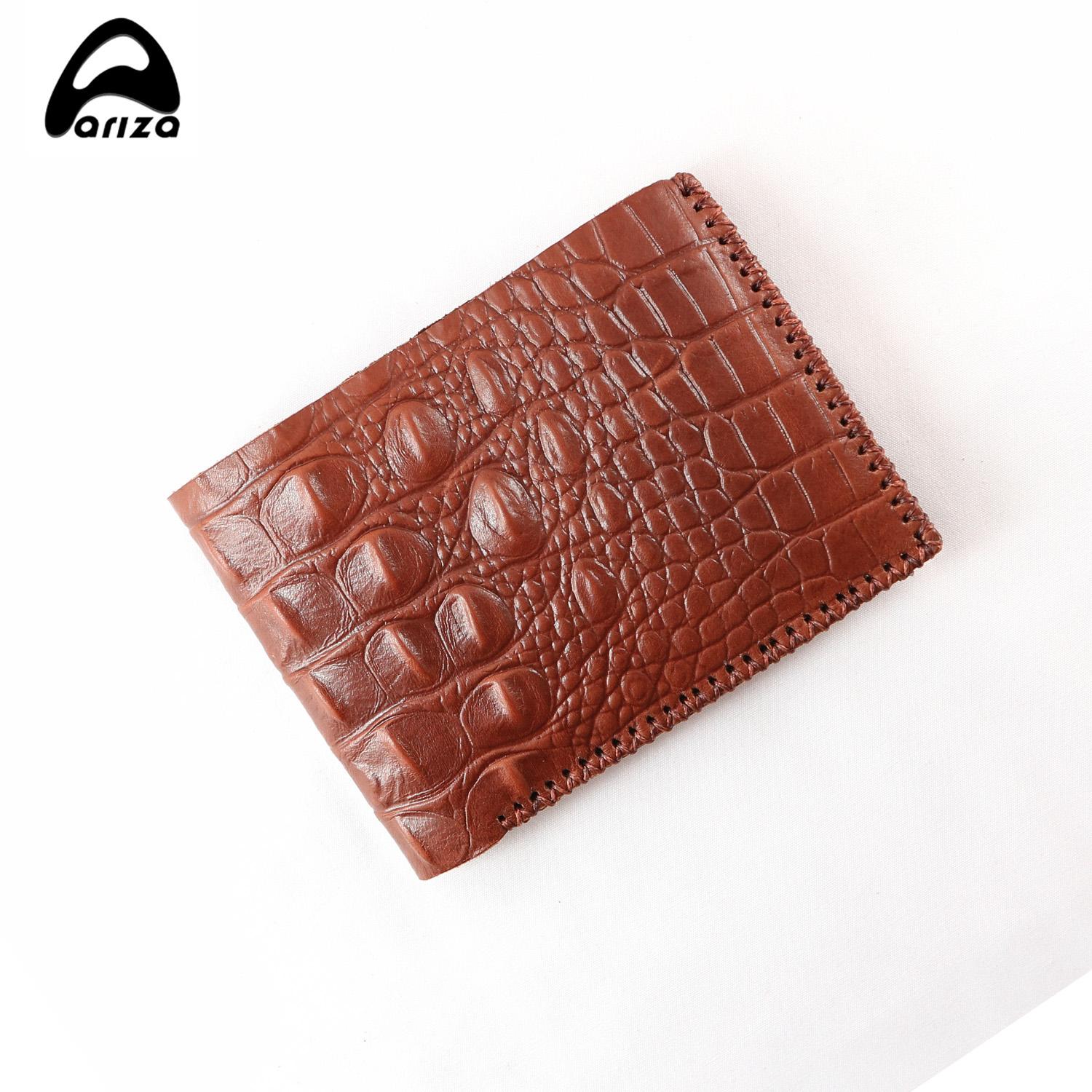 Ví bóp nam da bò thật (100%) vân cá sấu handmade Ariza ( PHAT TIEN SHOP bảo hành 12 tháng)