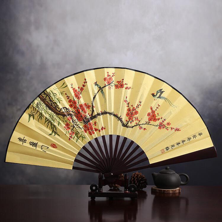 Quạt cổ trang Nam quạt nan gỗ