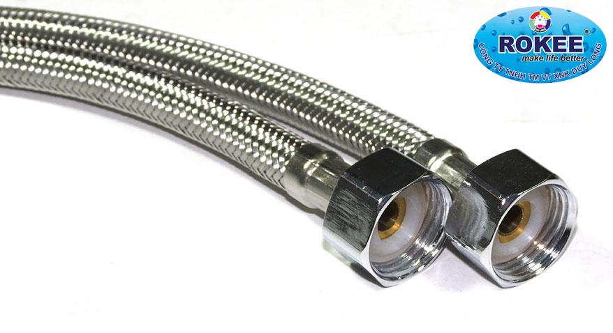 VÒI RỬA CHÉN NÓNG LẠNH ROKEE DL105 (Trắng bạc)