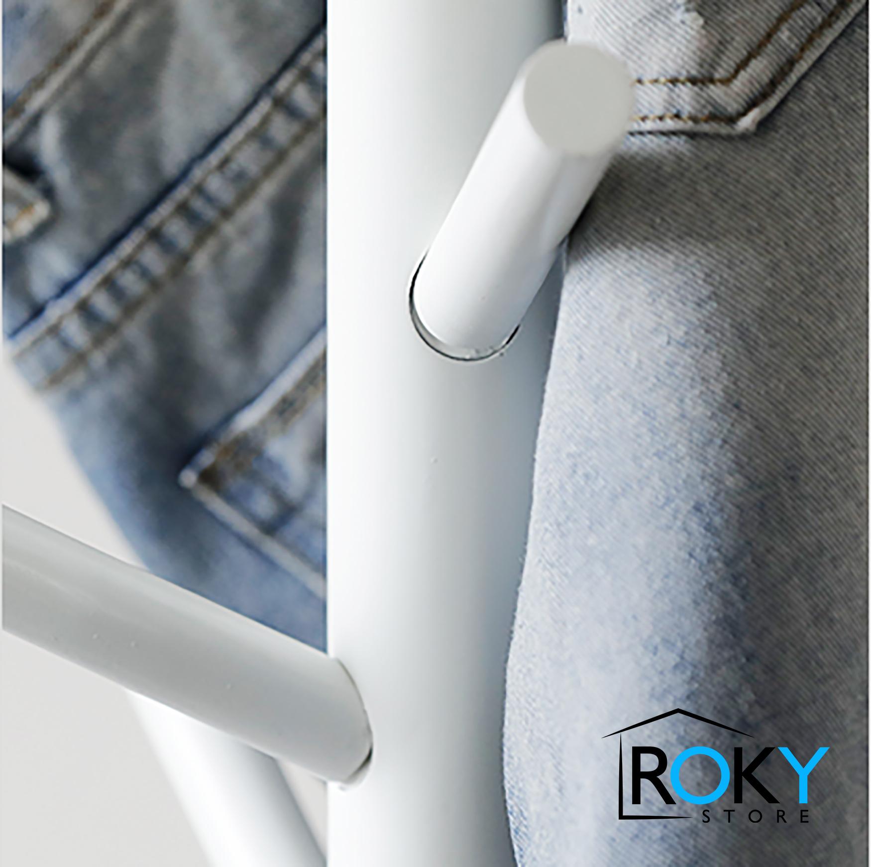 CÂY TREO QUẦN ÁO MÀU TRẮNG - STANDING HANGER WHITE - 트리행거 우드