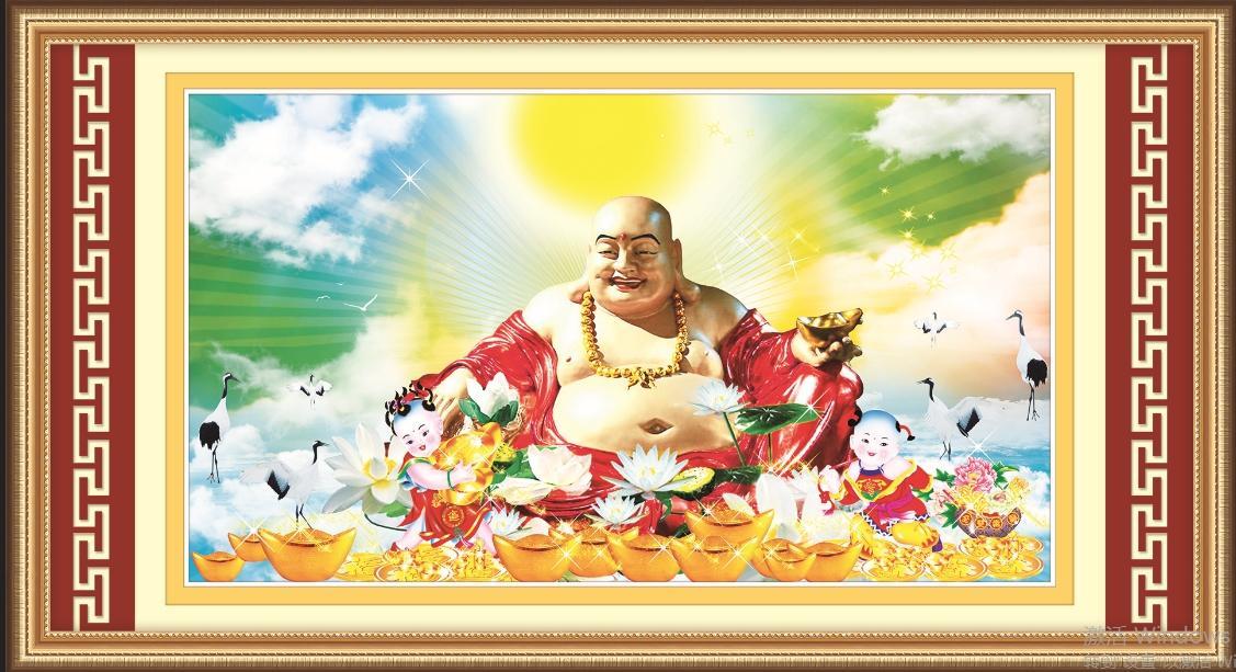 [HCM]Tranh thêu chữ thập 3d Kim ngọc mãn đường - Phật Di Lạc<53486 >chưa thêu