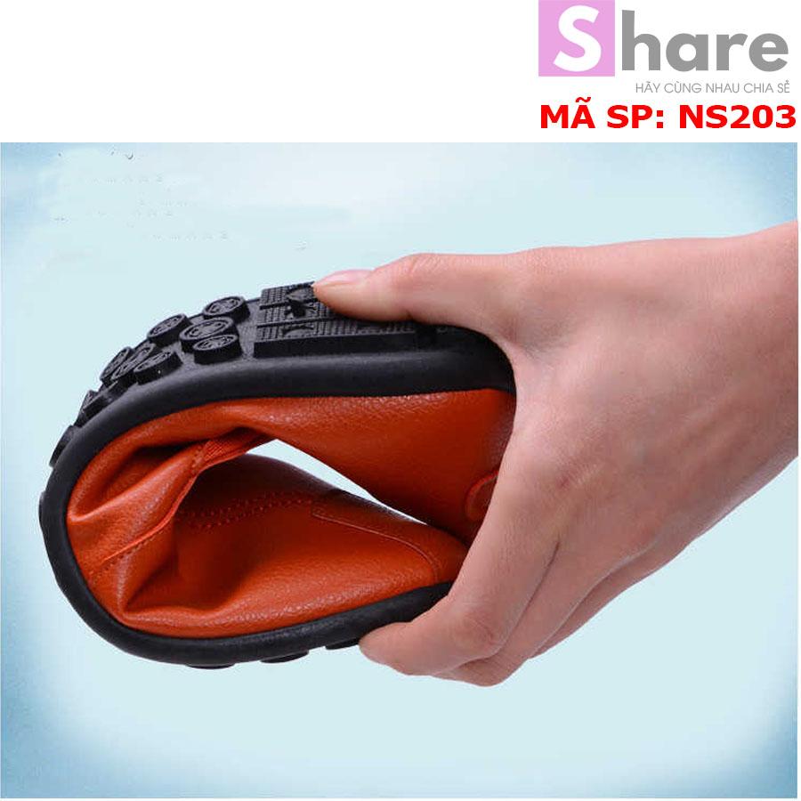 (TẶNG TẤT LƯỜI CAO CẤP) - Giày Lười Nam Hàn Quốc Màu Cam