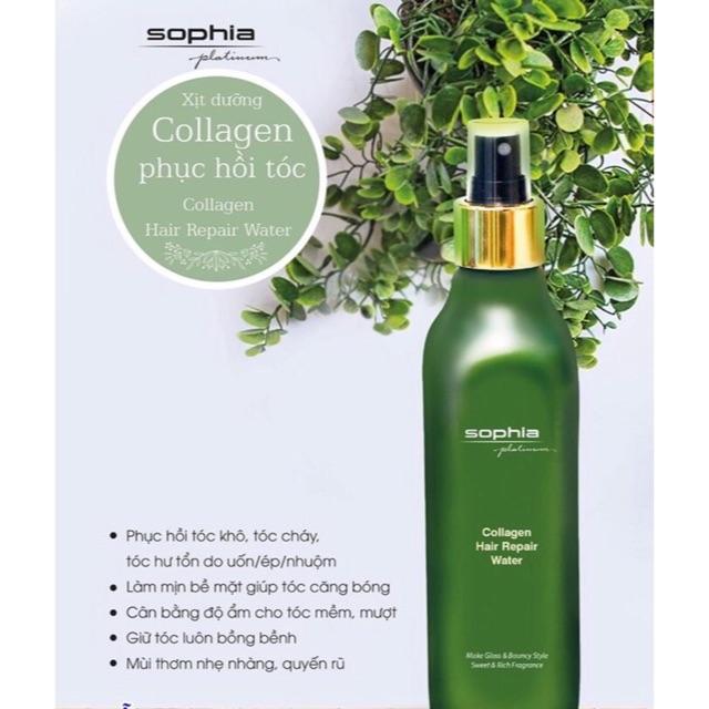 Xịt dưỡng collagen phục hồi tóc sophia platinum