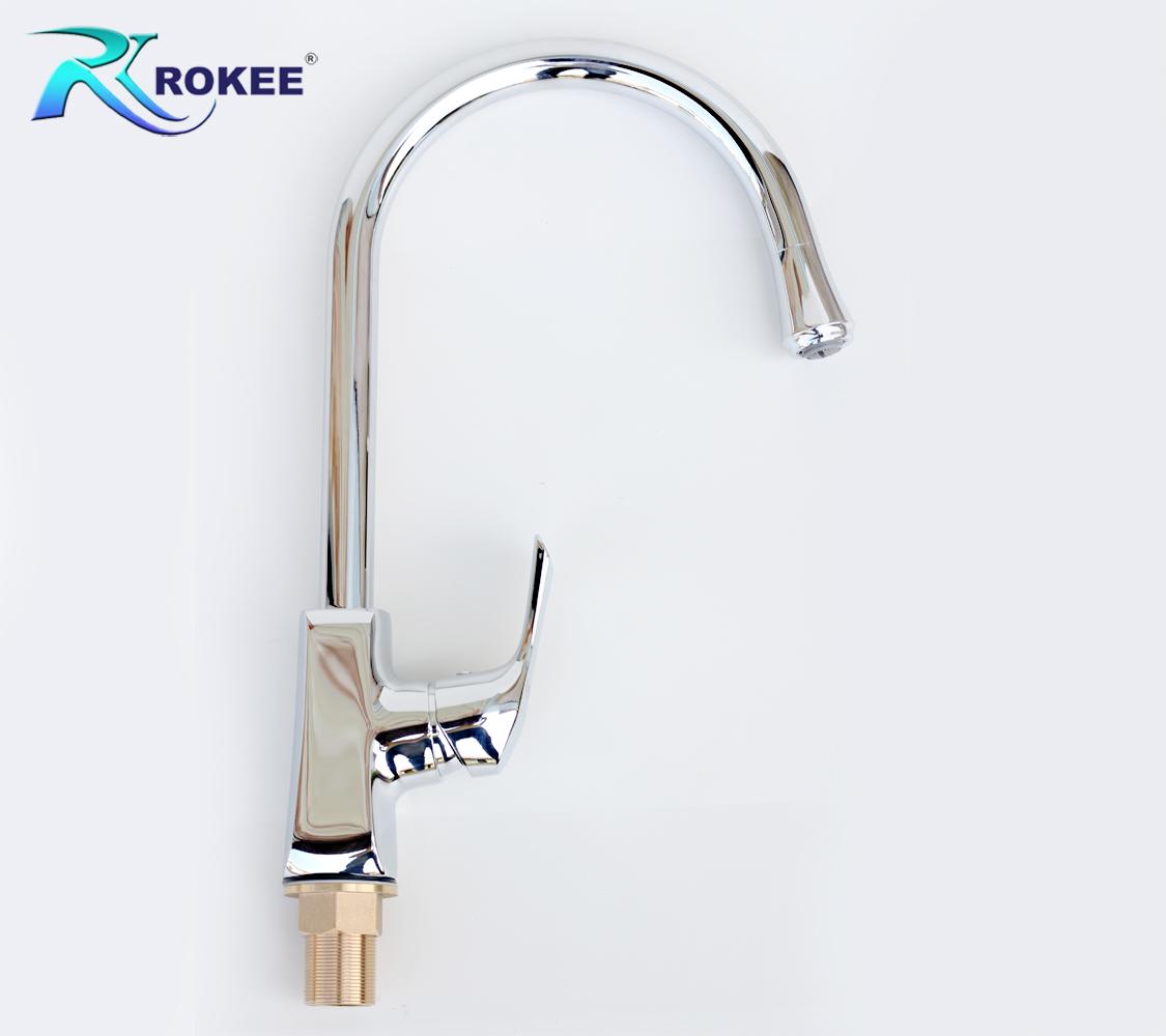 Vòi rửa chén nóng lạnh Rokee - DL104 (Trắng bạc)