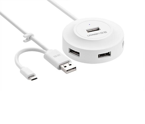 ugreen 20271 Hub USB 4 cổng 2.0 + Micro USB hỗ trợ OTG
