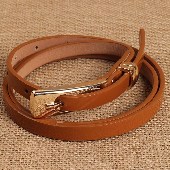 Combo 2 thắt lưng nữ bảng nhỏ đầu kim  thời trang (đỏ- nâu)