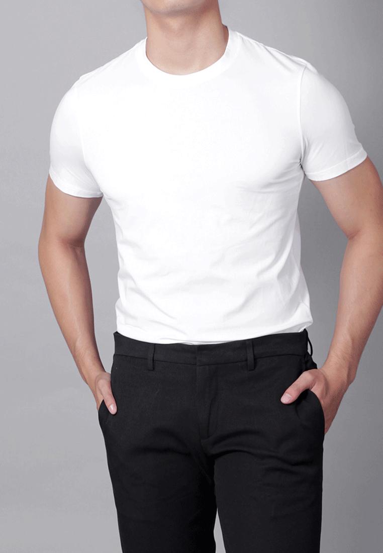 Áo thun trơn cộc tay nam 100% cotton