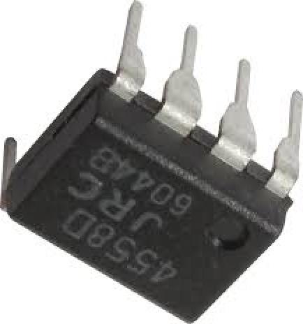 4558  IC khuếch đại thuật toán  (15 con)  chân cắm