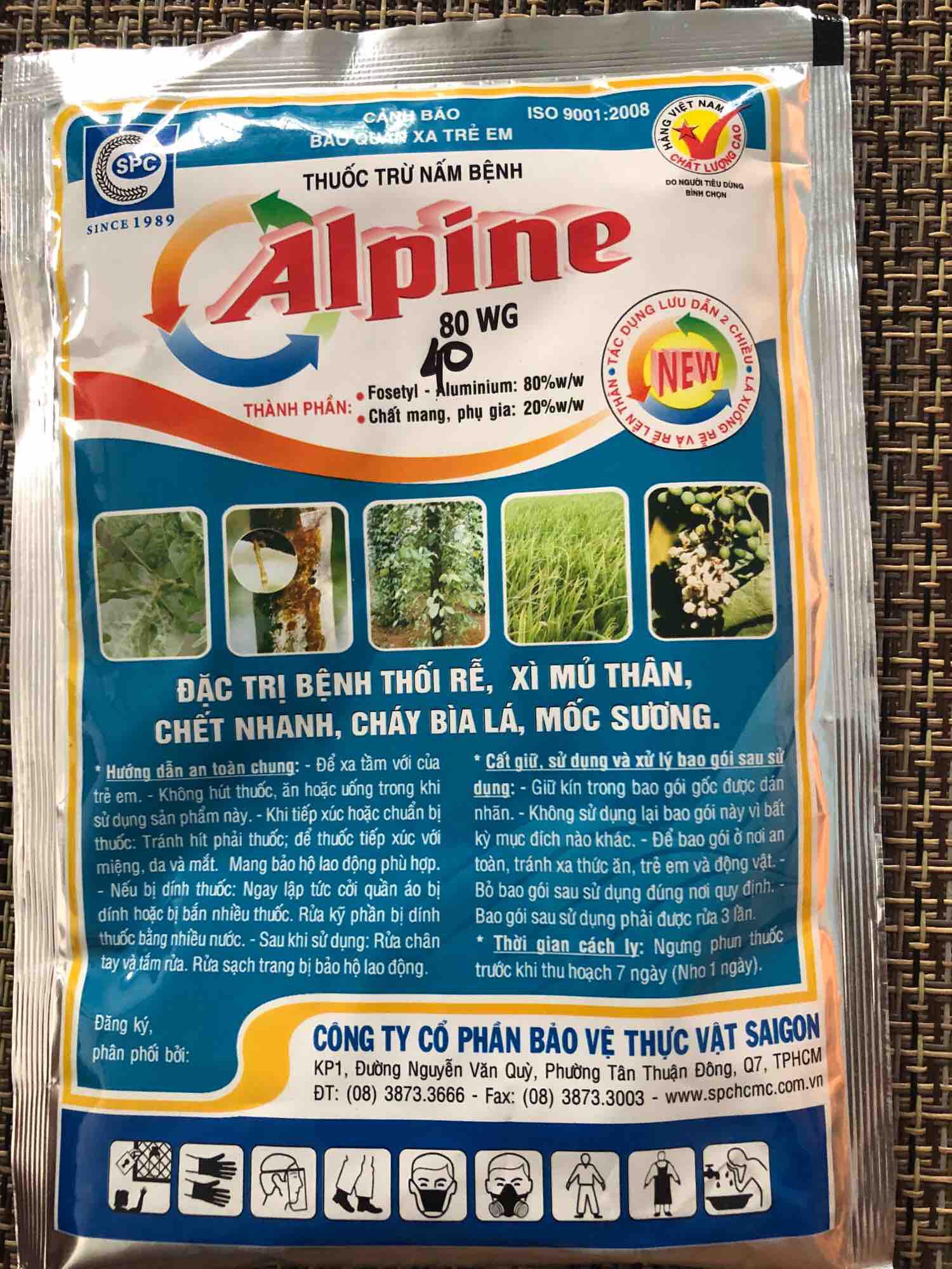 Thuốc trừ bệnh thối rể hoa hồng, dâu tây Alpine 80WG