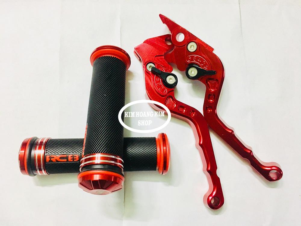 Combo tay thắng 6 số và bao tay rcb gù nhôm dành cho Exciter (màu Đỏ)