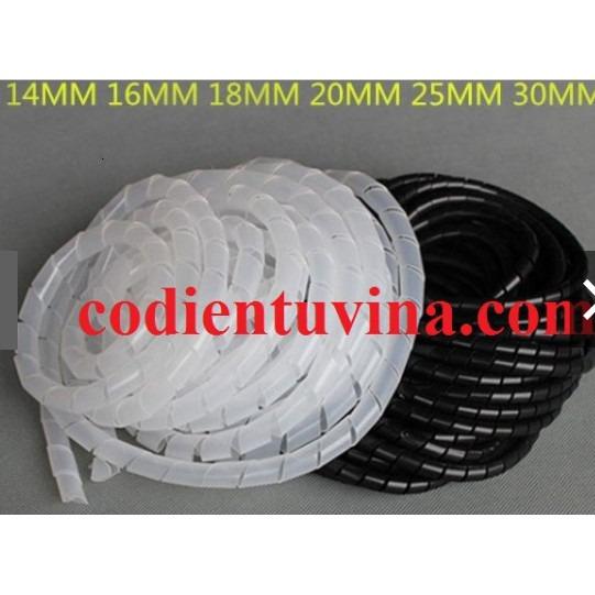 Dây Xoắn Nhựa Đen (Spiral Tubes- Hay Dây Xoắn Ruột Gà) Màu Đen phi 8
