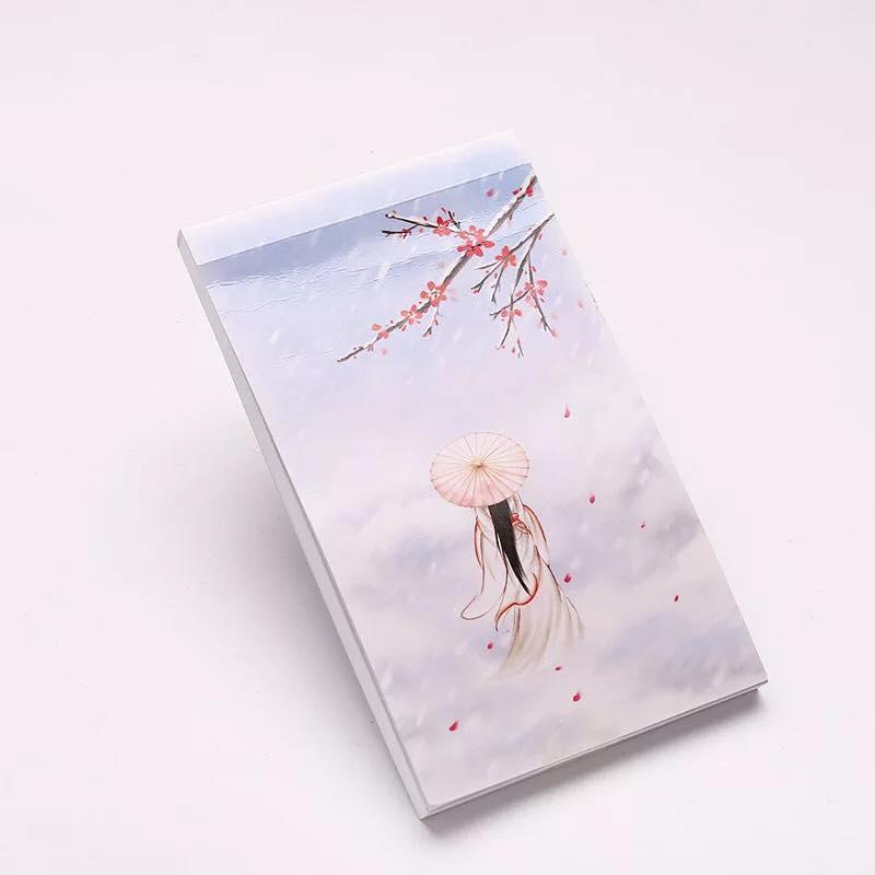 Sổ tay mini hoạ tiết cổ trang kích thước 12x7 cm 120 trang 60 tờ - SakuraShop